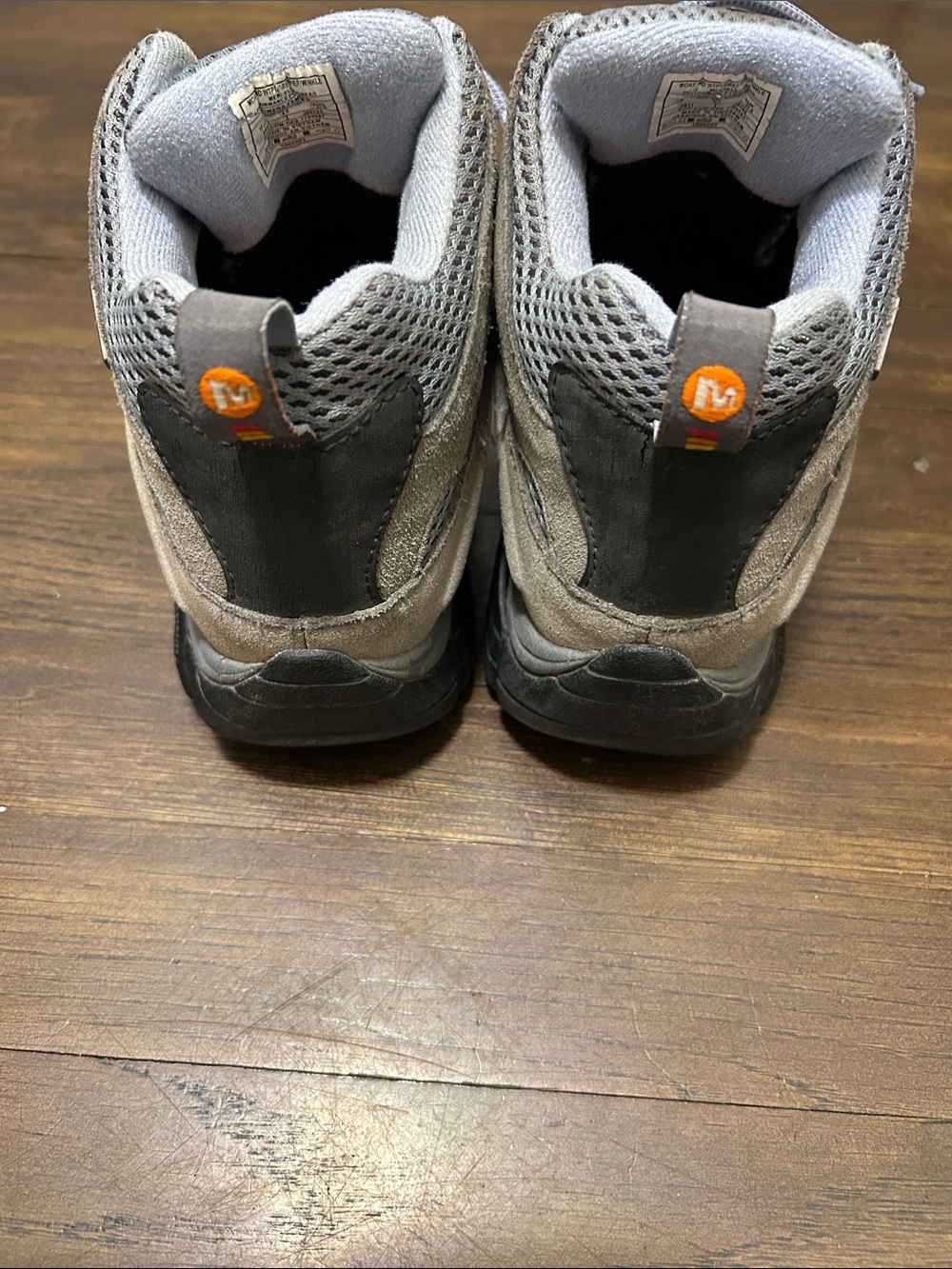 Merrell Moab 2 Mid Waterproof Hiking Grey/ Periwinkle Hiking Boots size 7 - Picture 4 of 6